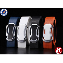 New Buckle Style Car Custom Western Cowhide Genuine Leather Belts with Slide/Plate Buckle